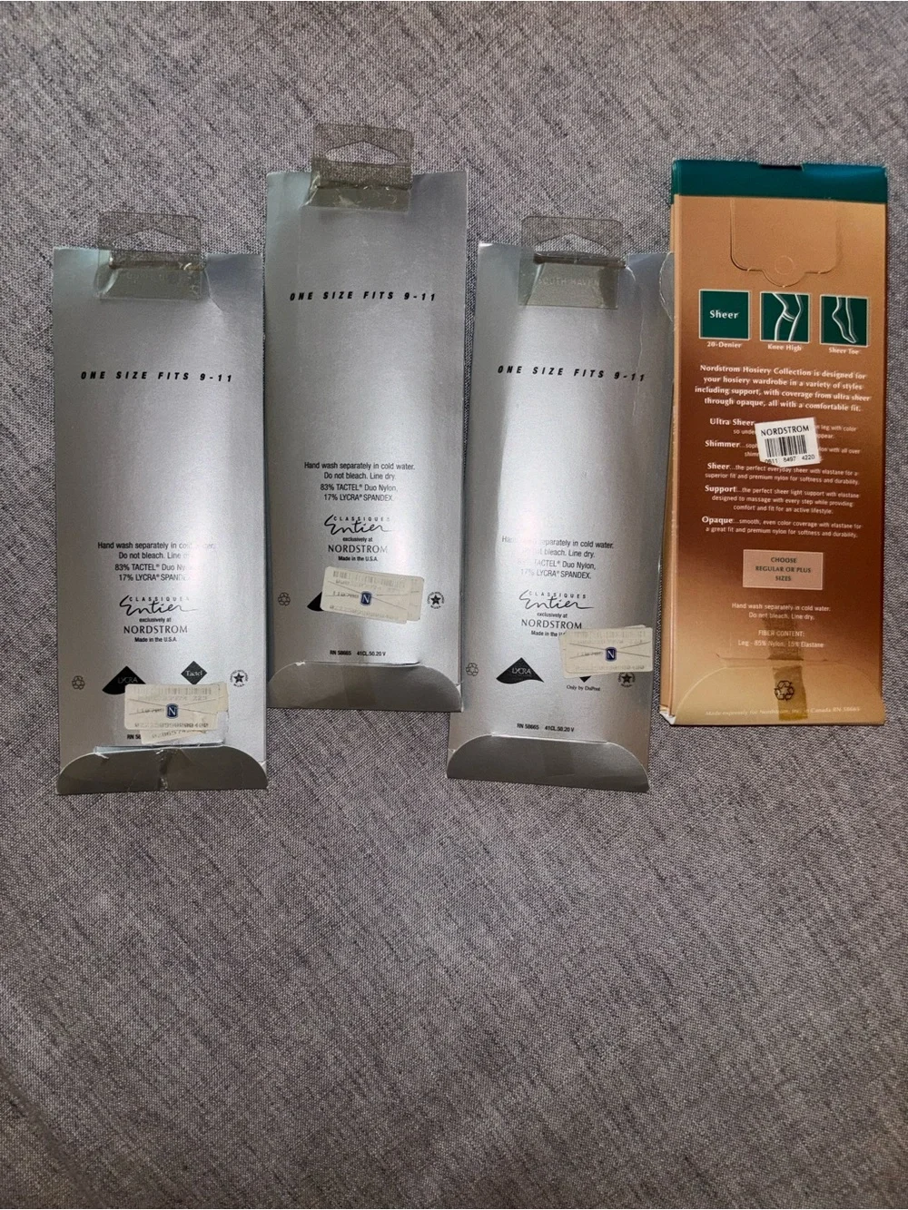 NWT Vintage Hosiery Lot Nordstrom & Classiques Entier Knee Highs 4 Packs